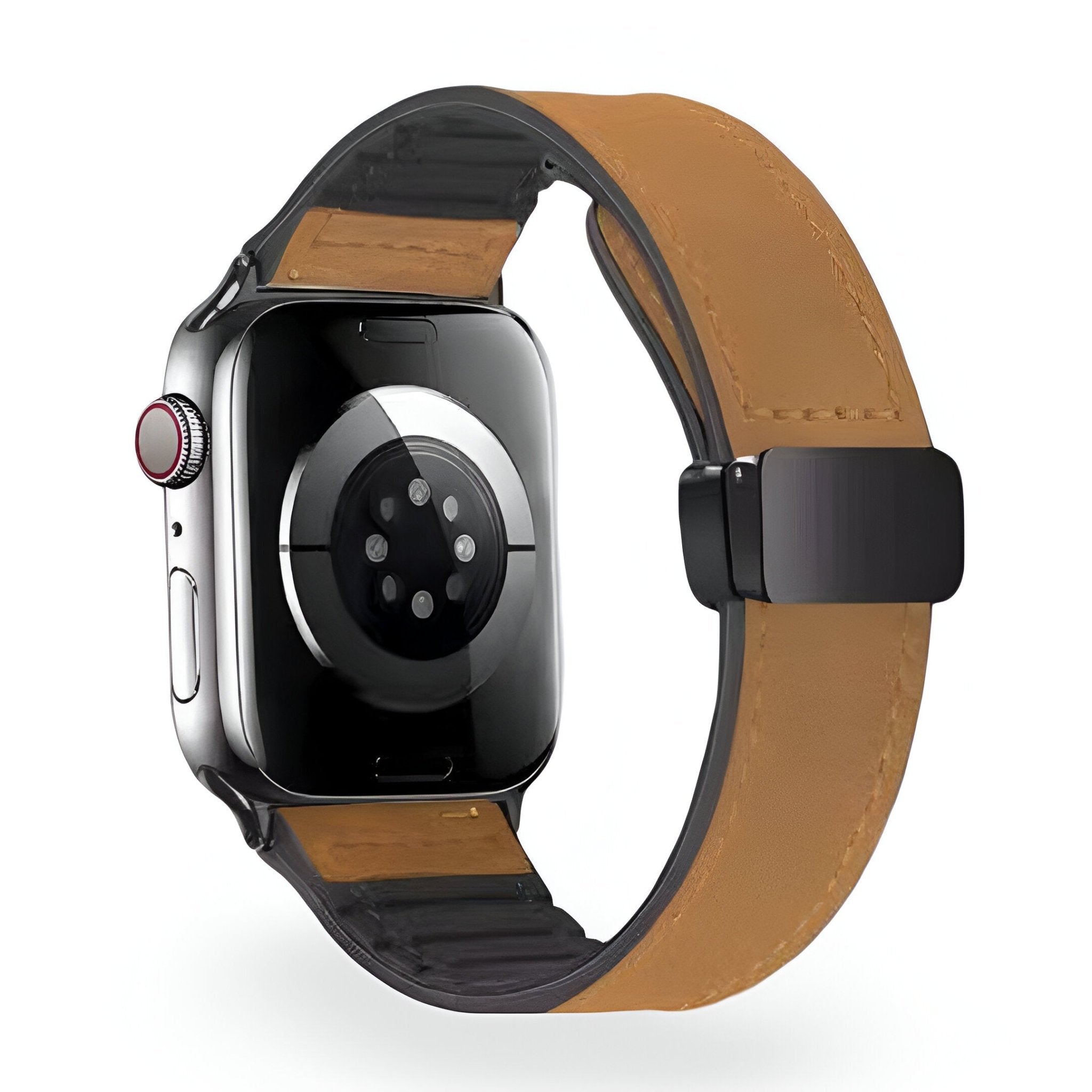Apple Watch Bracelet, silicone and leather-look, magnetic clasp, Kaelith model