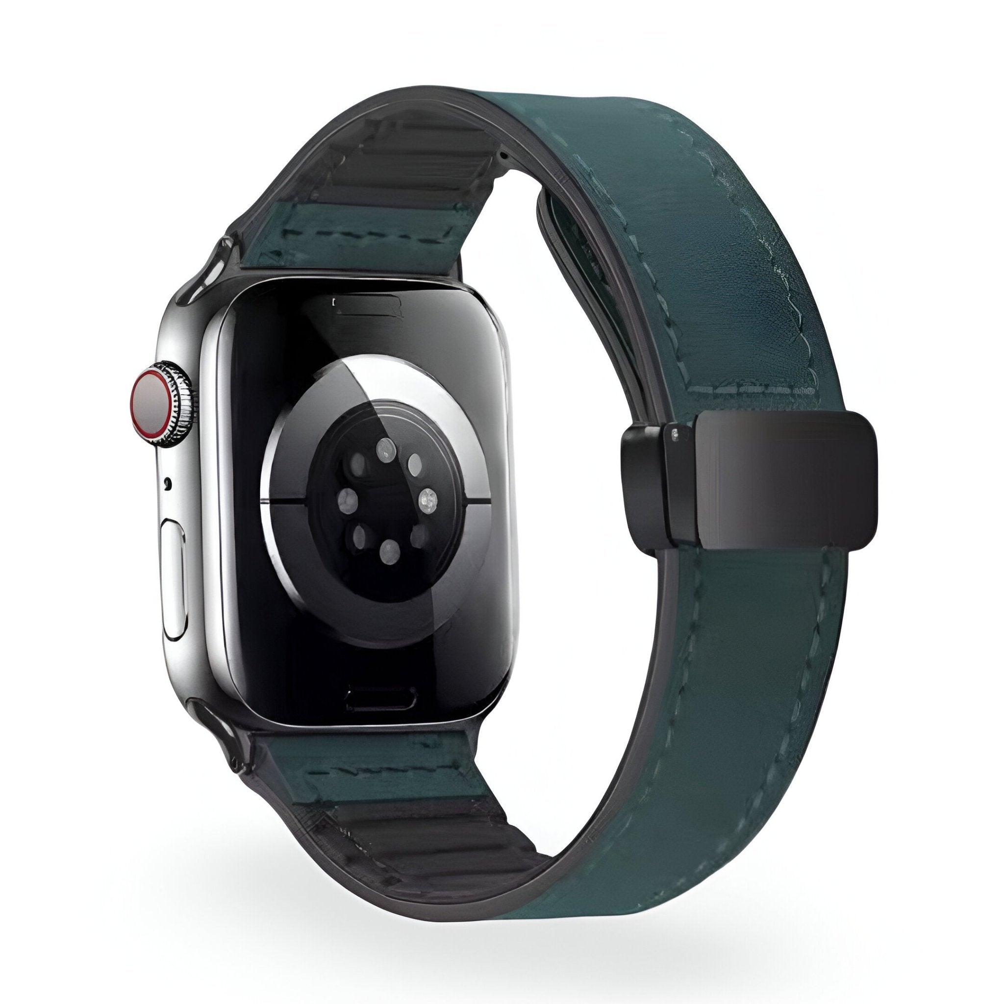 Apple Watch Bracelet, silicone and leather-look, magnetic clasp, Kaelith model