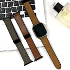 Apple Watch Bracelet, silicone and leather-look, magnetic clasp, Kaelith model