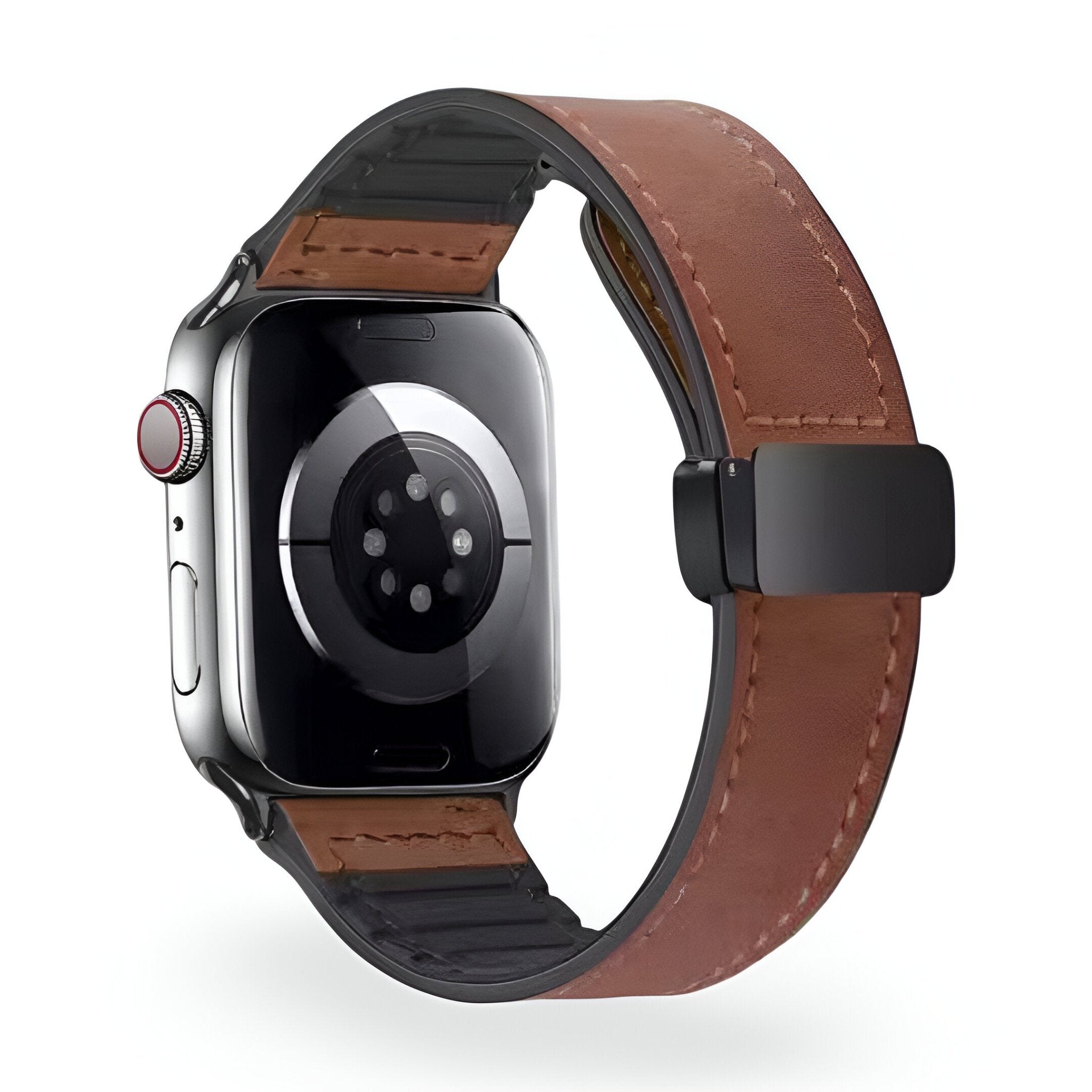 Apple Watch Bracelet, silicone and leather-look, magnetic clasp, Kaelith model