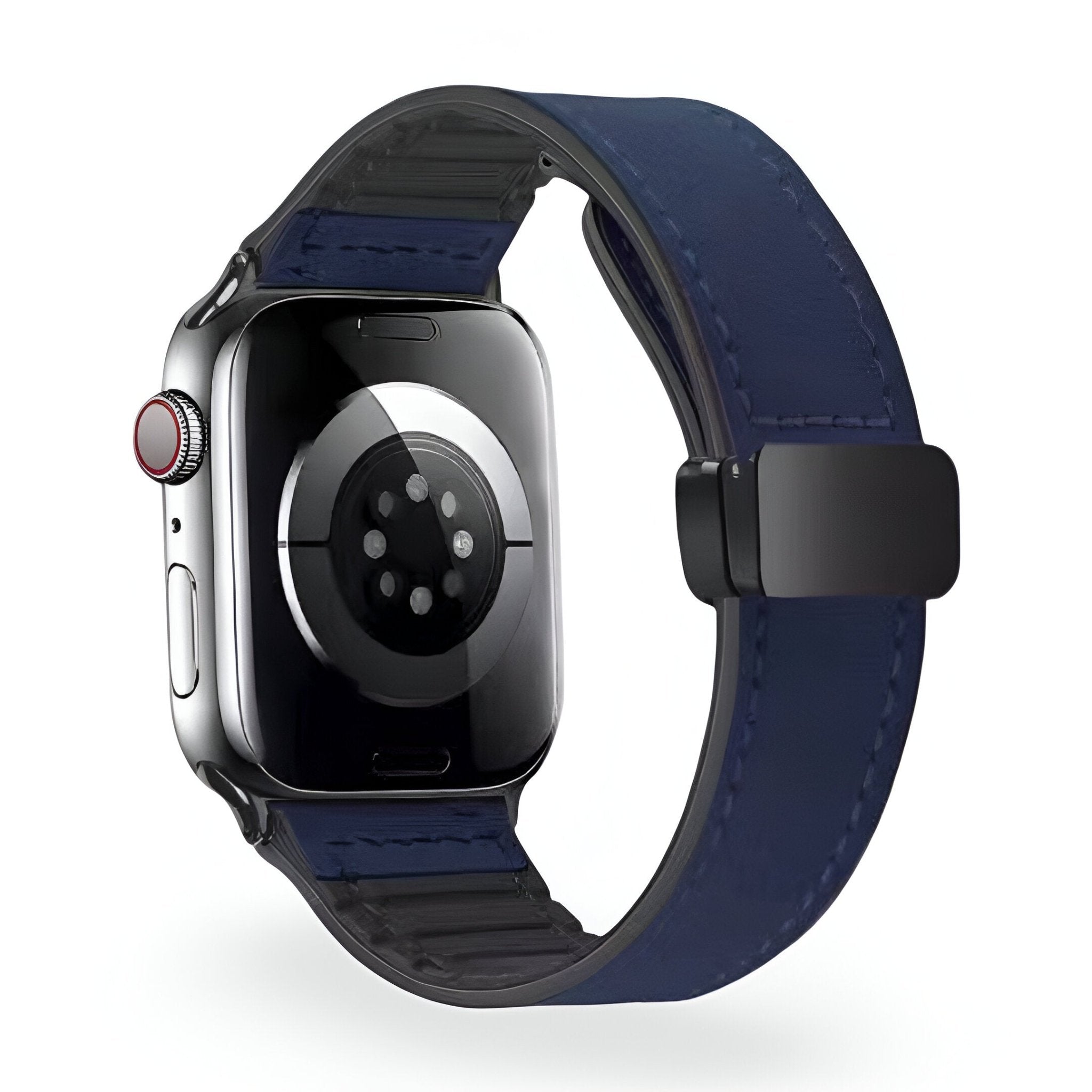 Apple Watch Bracelet, silicone and leather-look, magnetic clasp, Kaelith model