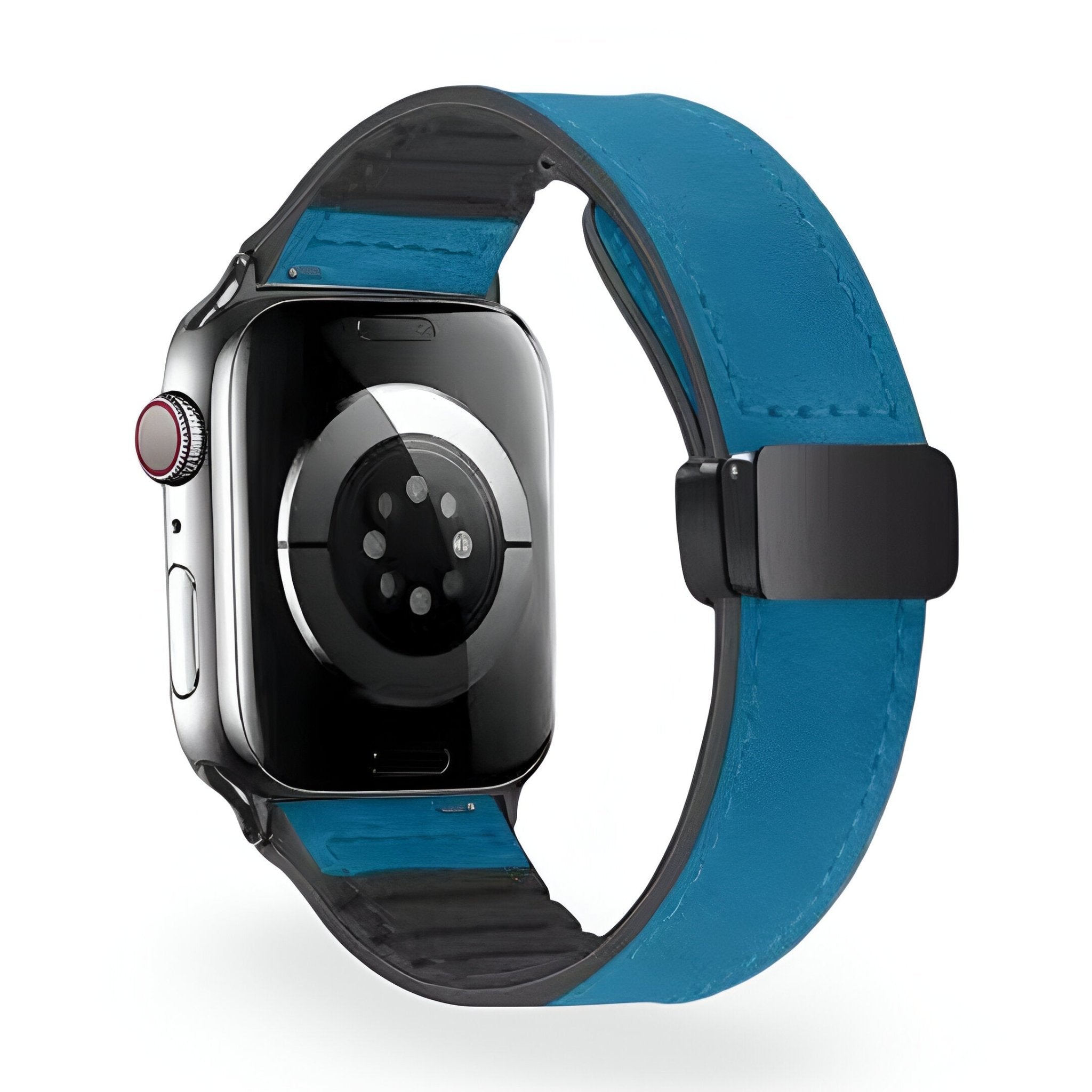 Apple Watch Bracelet, silicone and leather-look, magnetic clasp, Kaelith model