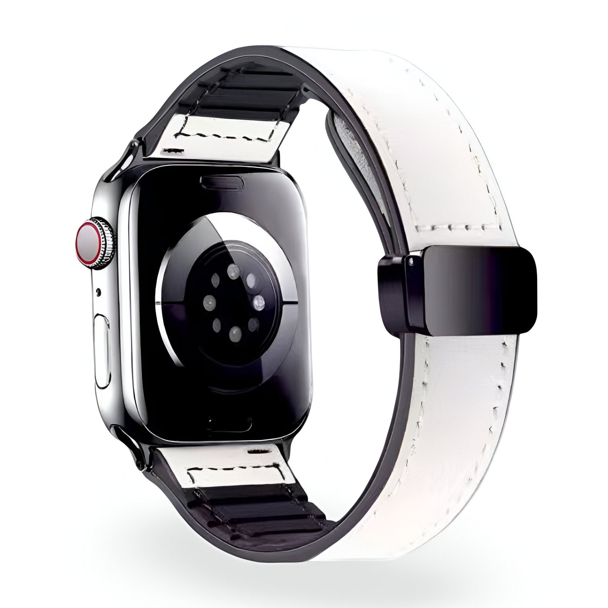 Apple Watch Bracelet, silicone and leather-look, magnetic clasp, Kaelith model