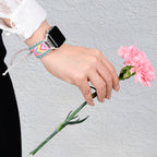 Apple Watch bracelet, in nylon and crystal, for women, Reva model