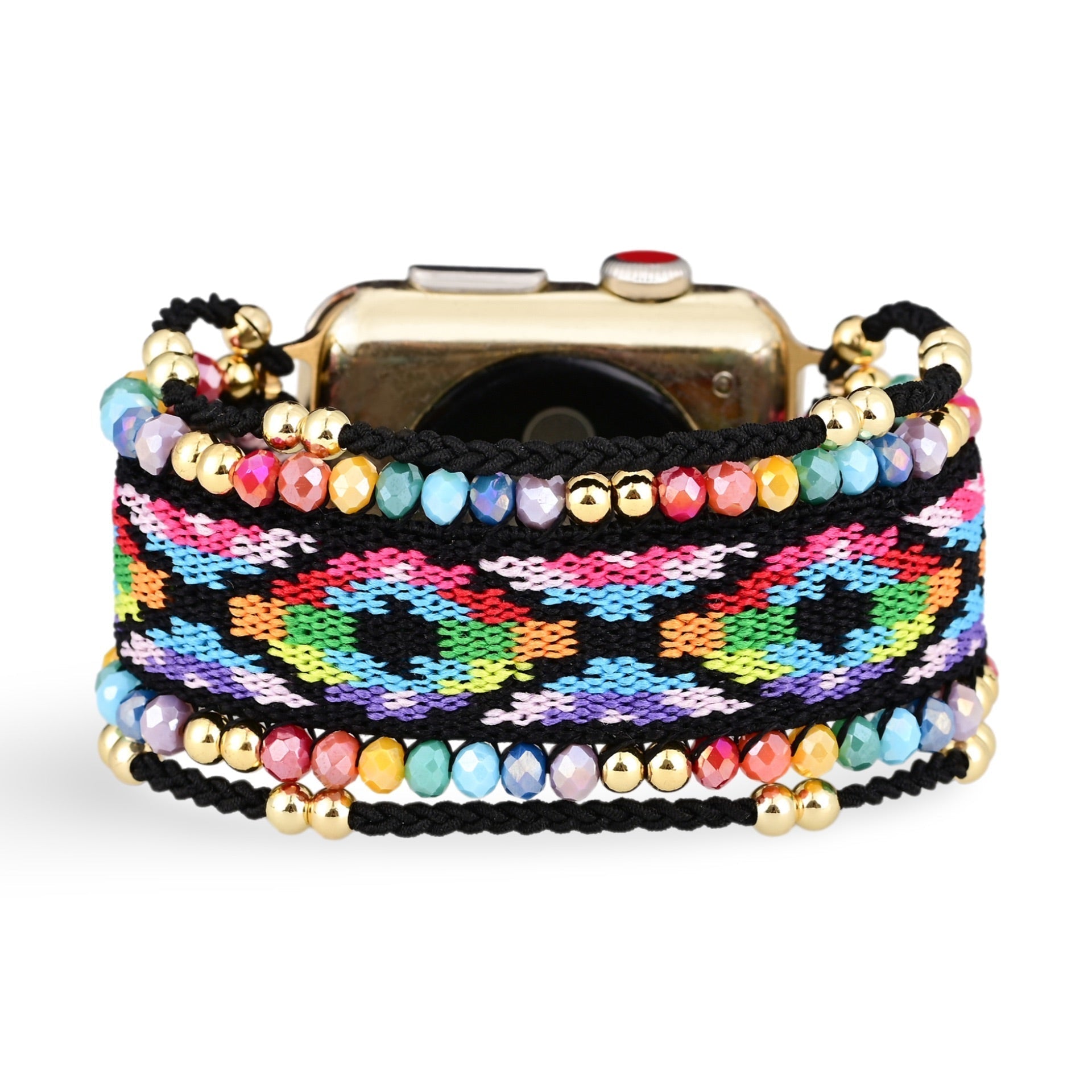 Apple Watch bracelet, in nylon and crystal, for women, Zyla model