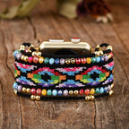 Apple Watch bracelet, in nylon and crystal, for women, Zyla model