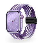 Apple Watch Bracelet in Braided Elastic Nylon, Magnetic Clasp, Nyxan Model