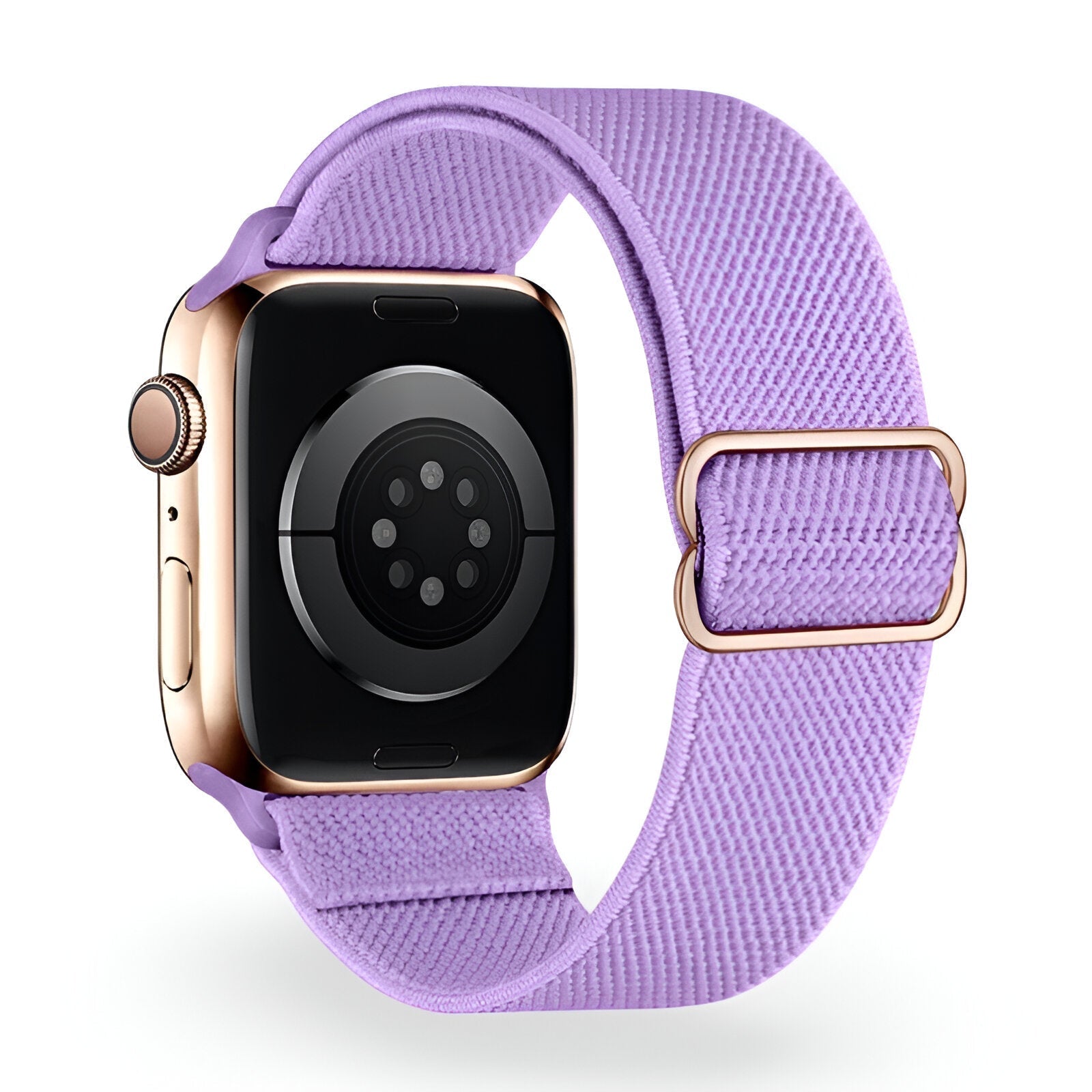 Zyra Model Braided Nylon Elastic Apple Watch Bracelet with Sliding Buckle