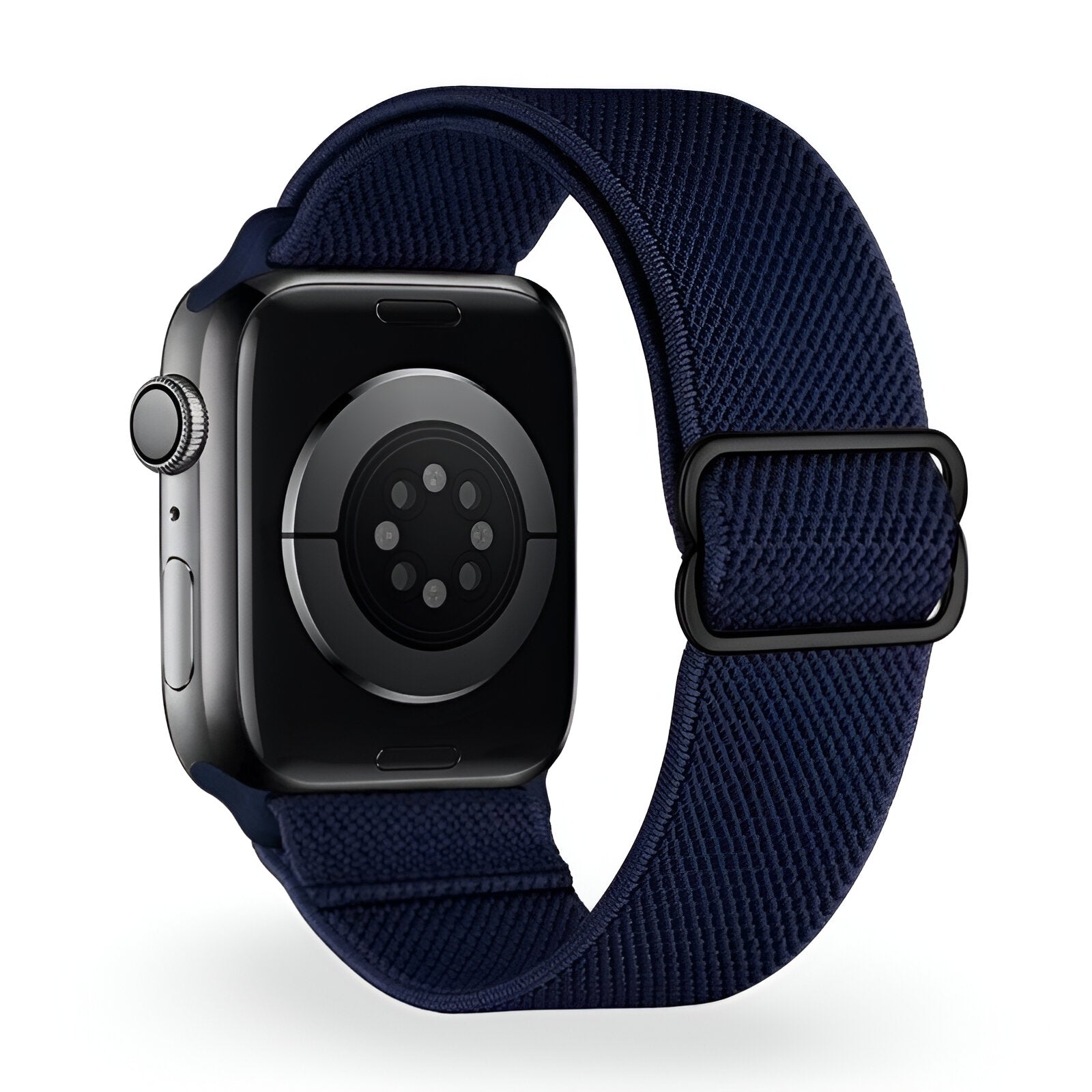 Zyra Model Braided Nylon Elastic Apple Watch Bracelet with Sliding Buckle