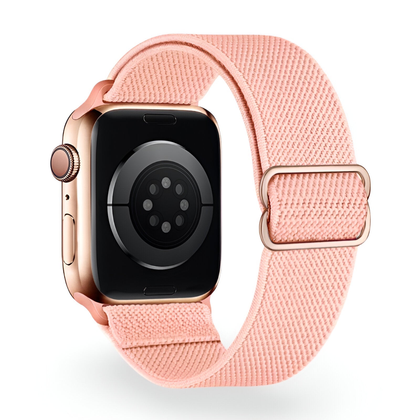 Zyra Model Braided Nylon Elastic Apple Watch Bracelet with Sliding Buckle