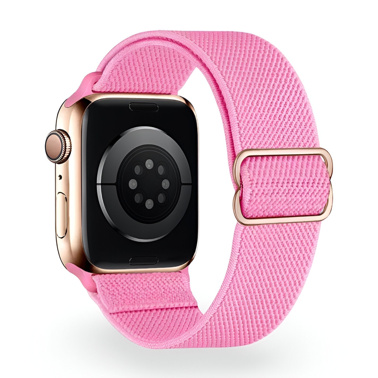 Zyra Model Braided Nylon Elastic Apple Watch Bracelet with Sliding Buckle