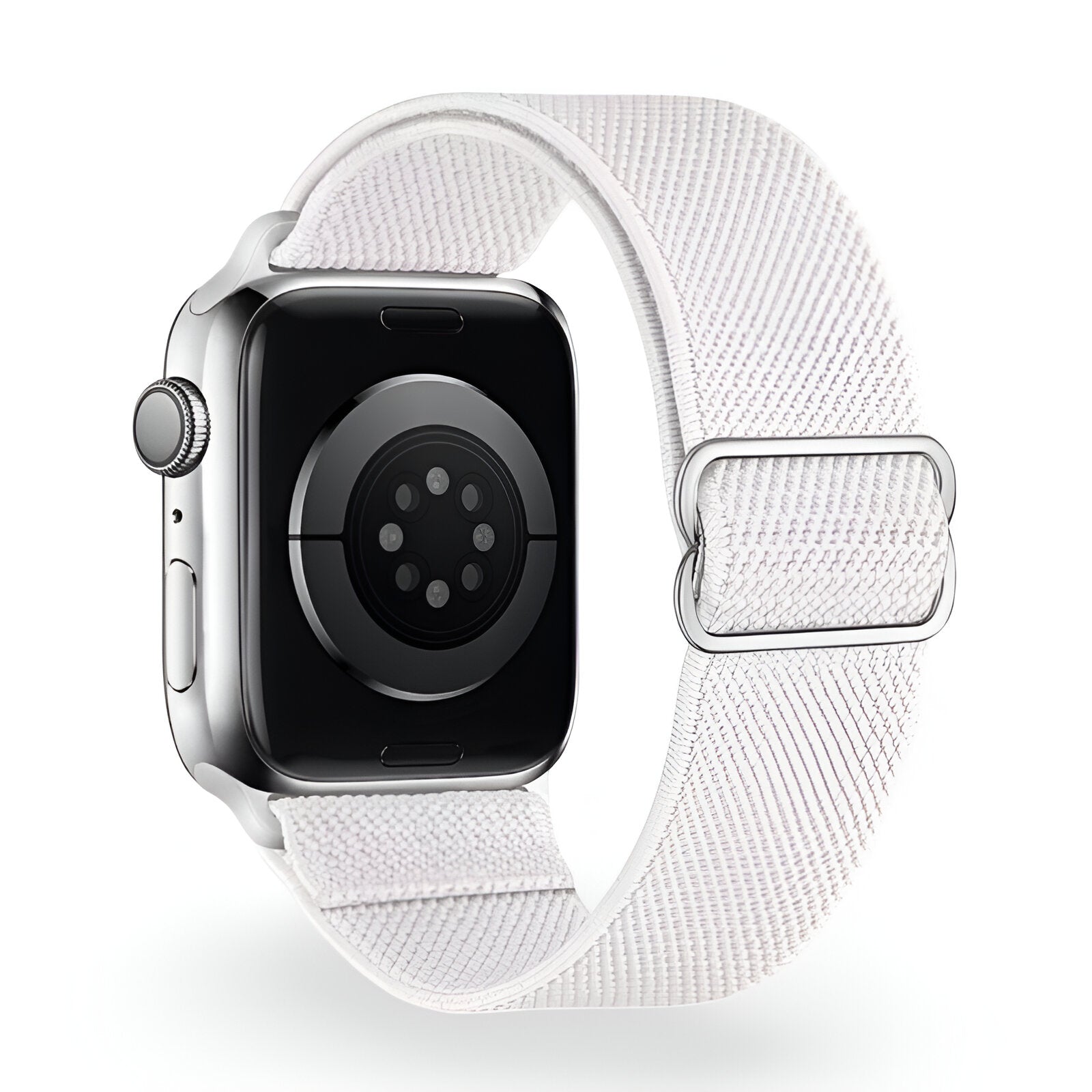 Zyra Model Braided Nylon Elastic Apple Watch Bracelet with Sliding Buckle