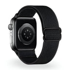 Zyra Model Braided Nylon Elastic Apple Watch Bracelet with Sliding Buckle
