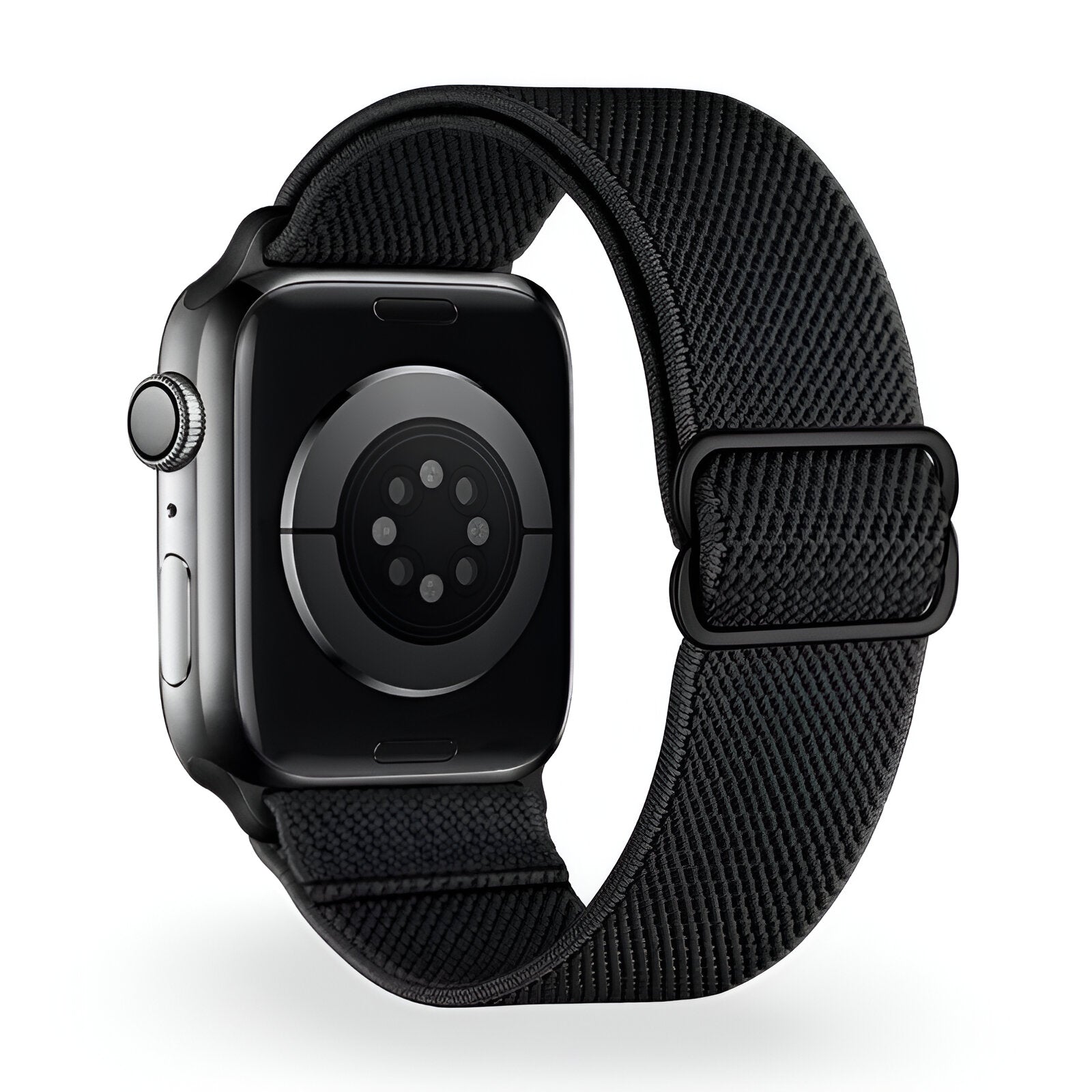Zyra Model Braided Nylon Elastic Apple Watch Bracelet with Sliding Buckle