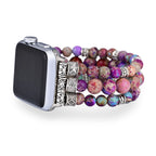 Bria Emperor Stone Apple Watch Bracelet, Three Strands, Bohemian Style, for Women