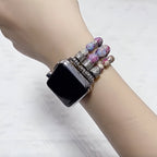 Bria Emperor Stone Apple Watch Bracelet, Three Strands, Bohemian Style, for Women