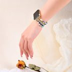 Hyra Bohemian Multi-Strand Apple Watch Bracelet with Multicolored Beads and Crystals for Women