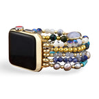 Hyra Bohemian Multi-Strand Apple Watch Bracelet with Multicolored Beads and Crystals for Women