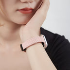 Braided Silicone Apple Watch Bracelet, Foldable Magnetic Clasp, Feryn Model