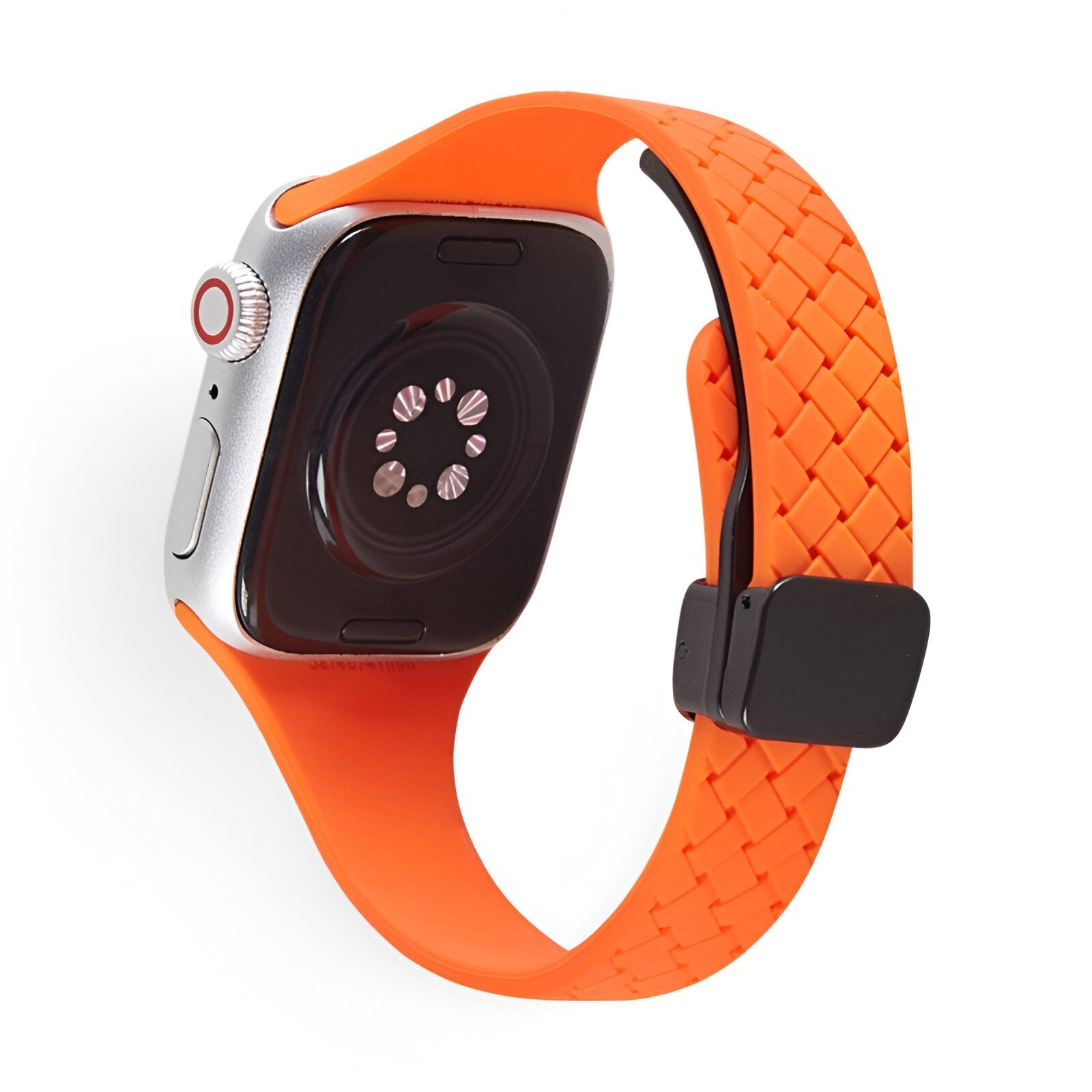 Braided Silicone Apple Watch Bracelet, Foldable Magnetic Clasp, Feryn Model