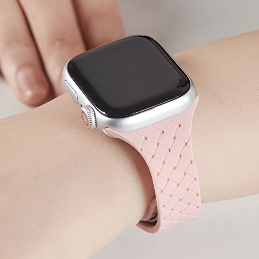 Braided Silicone Apple Watch Bracelet, Foldable Magnetic Clasp, Feryn Model
