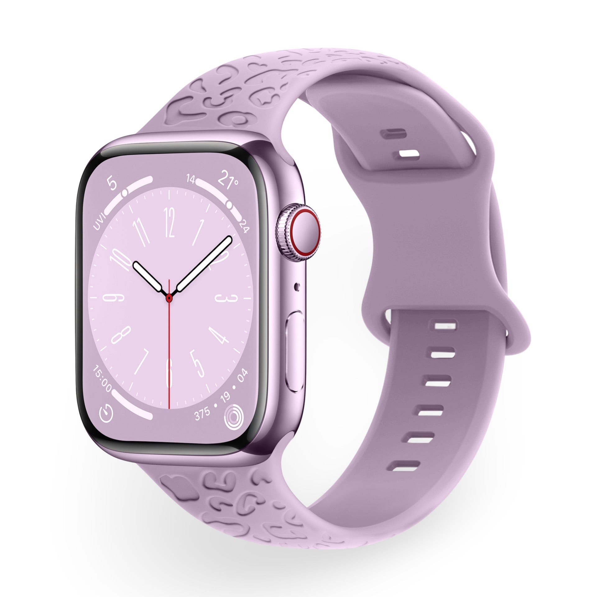 Apple Watch Silicone Bracelet, Embossed Leopard Pattern, All Series, Soria Model