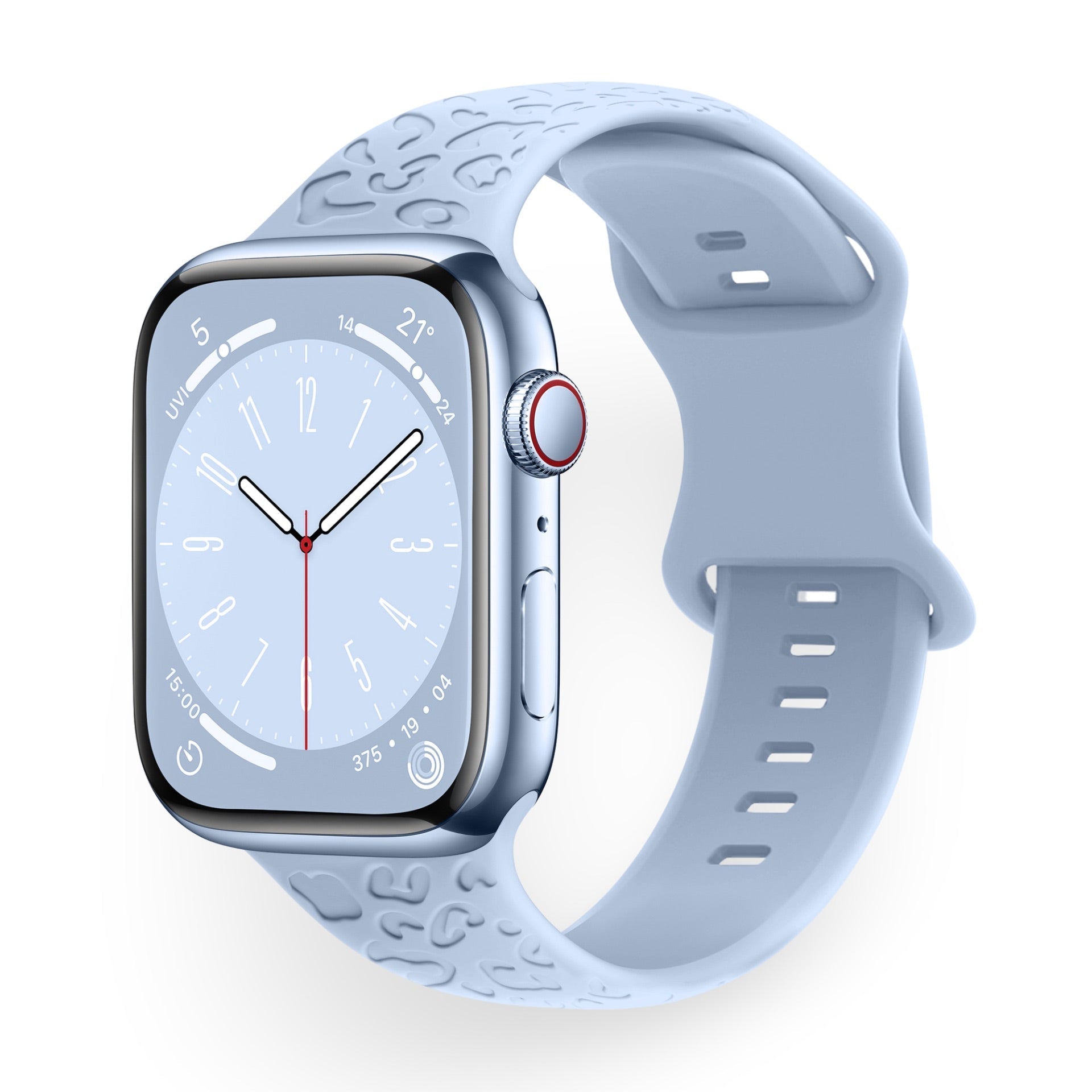 Apple Watch Silicone Bracelet, Embossed Leopard Pattern, All Series, Soria Model