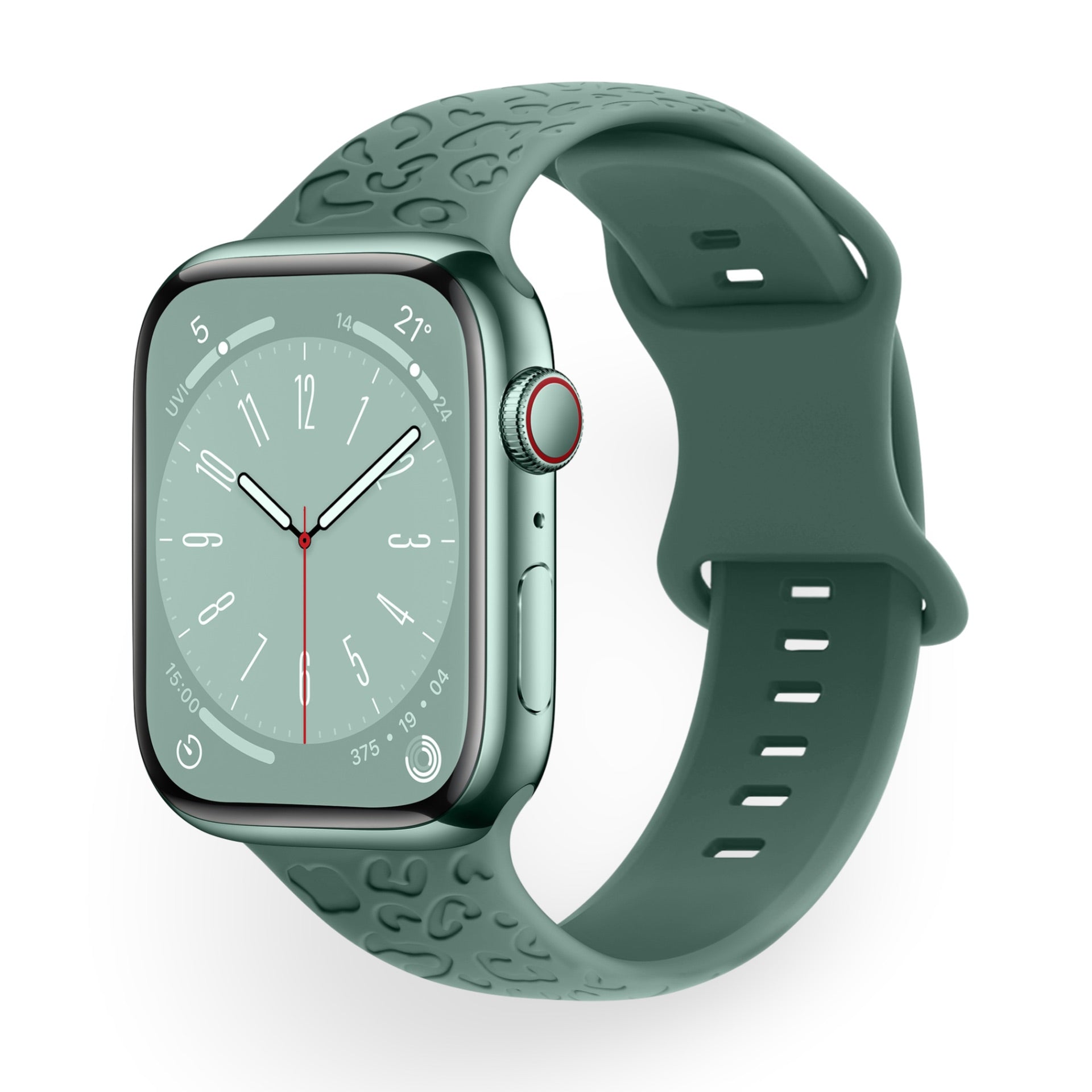 Apple Watch Silicone Bracelet, Embossed Leopard Pattern, All Series, Soria Model
