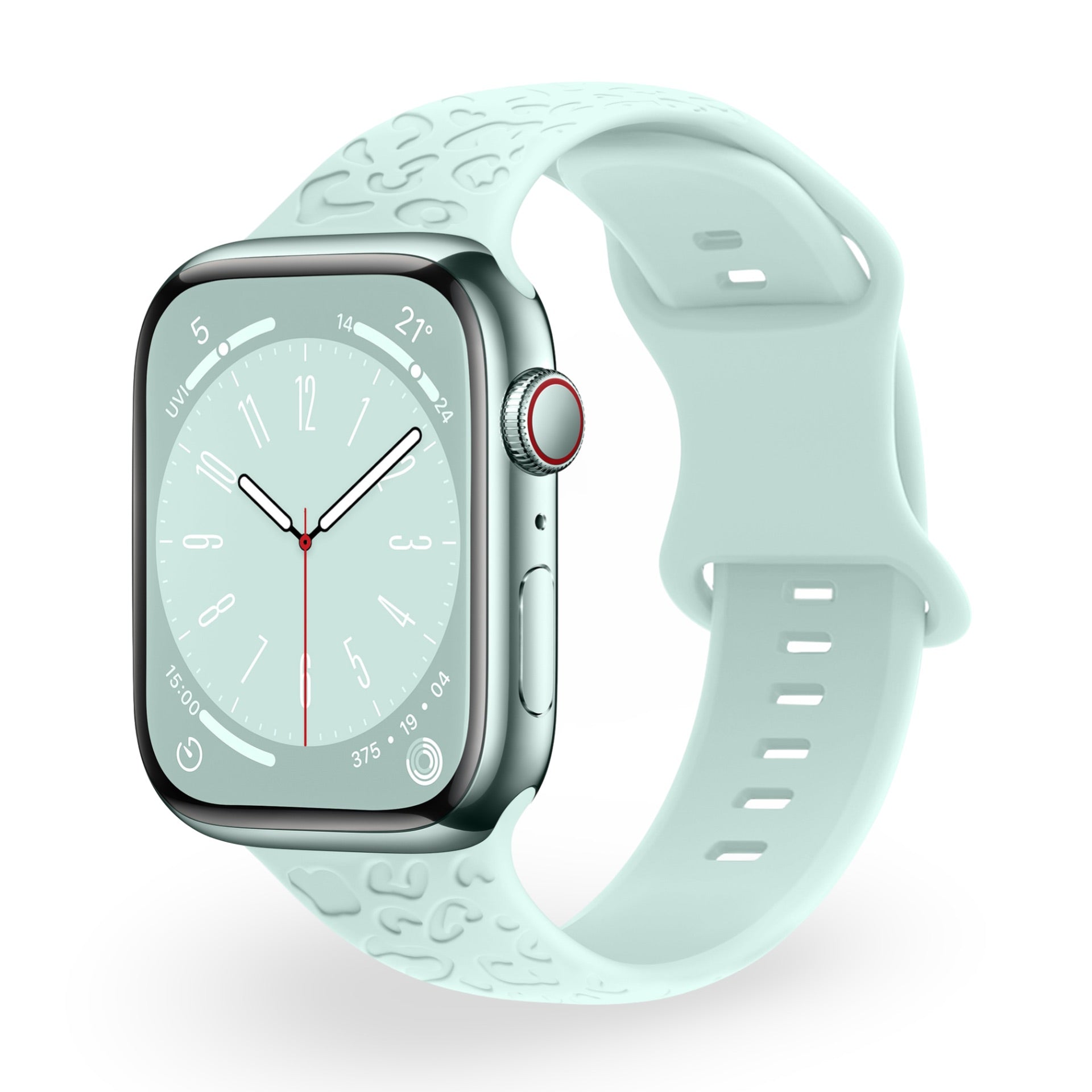 Apple Watch Silicone Bracelet, Embossed Leopard Pattern, All Series, Soria Model