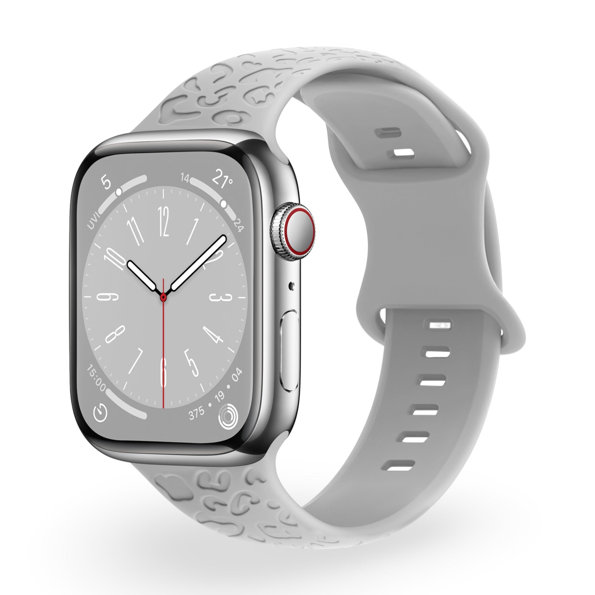 Apple Watch Silicone Bracelet, Embossed Leopard Pattern, All Series, Soria Model