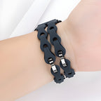 Apple Watch Silicone Bracelet with Openwork Chain Link Design, Vexa Model
