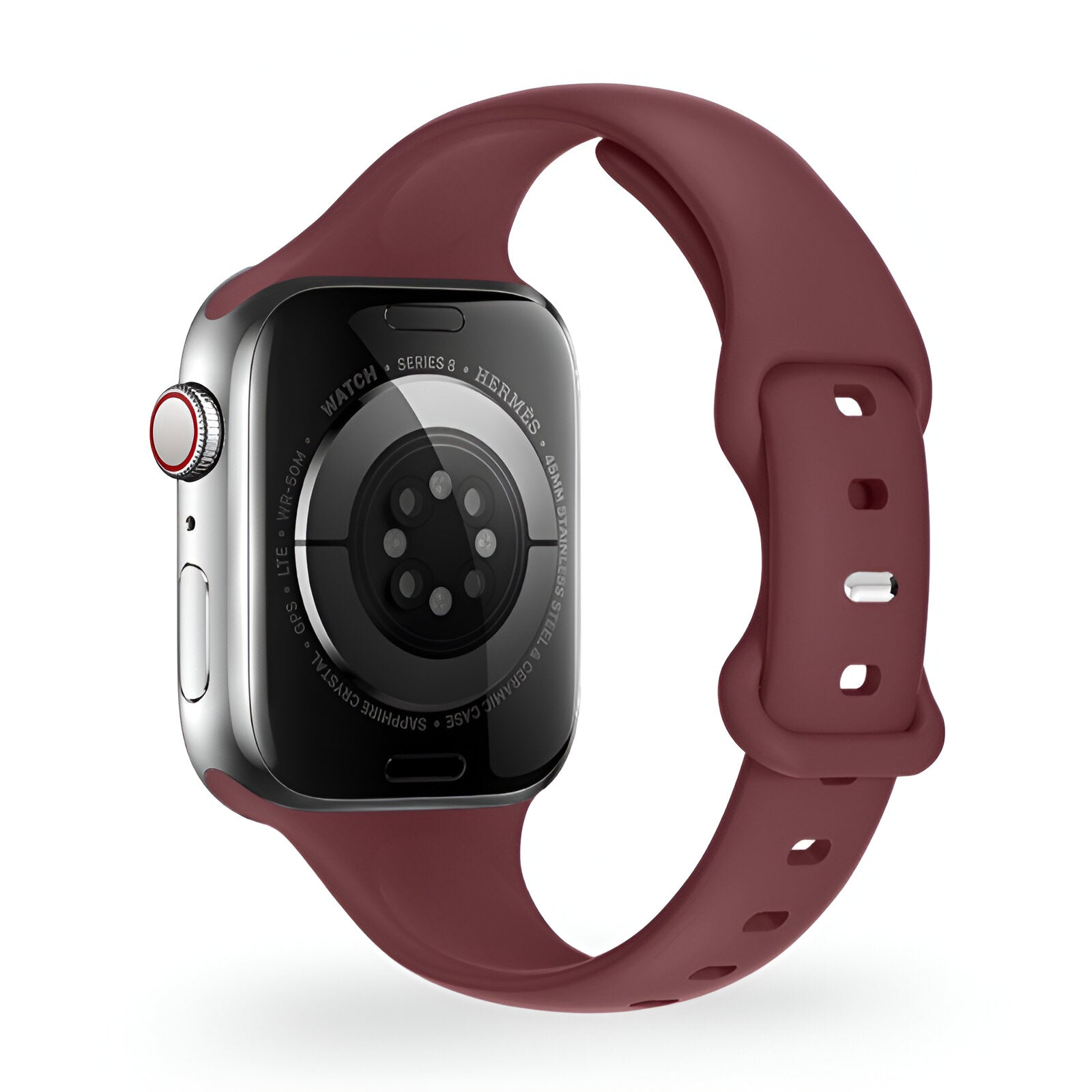 Apple Watch Silicone Bracelet, Slim Design, Butterfly Clasp, for Women, Kairo Model
