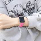 Apple Watch Silicone Bracelet, Slim Design, Butterfly Clasp, for Women, Kairo Model