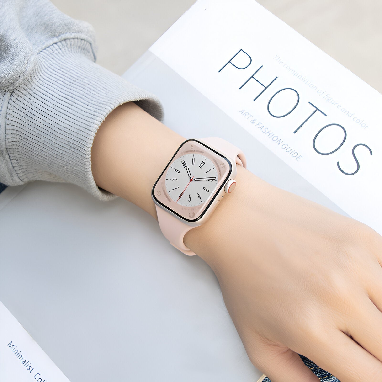 Apple Watch Silicone Bracelet, Slim Design, Butterfly Clasp, for Women, Kairo Model