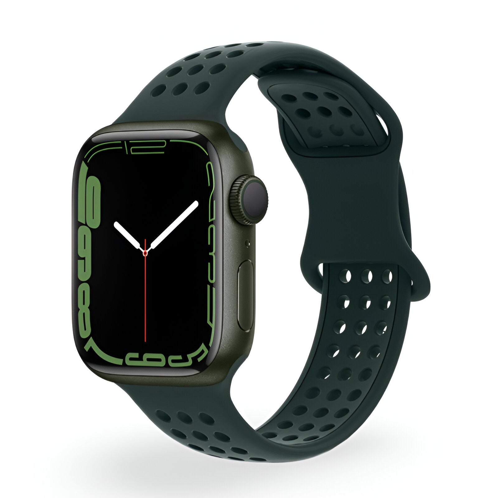 Perforated Silicone Apple Watch Bracelet, Breathable Honeycomb Design, Yara Model