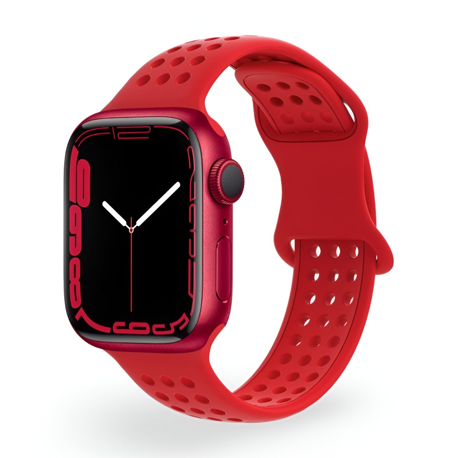 Perforated Silicone Apple Watch Bracelet, Breathable Honeycomb Design, Yara Model