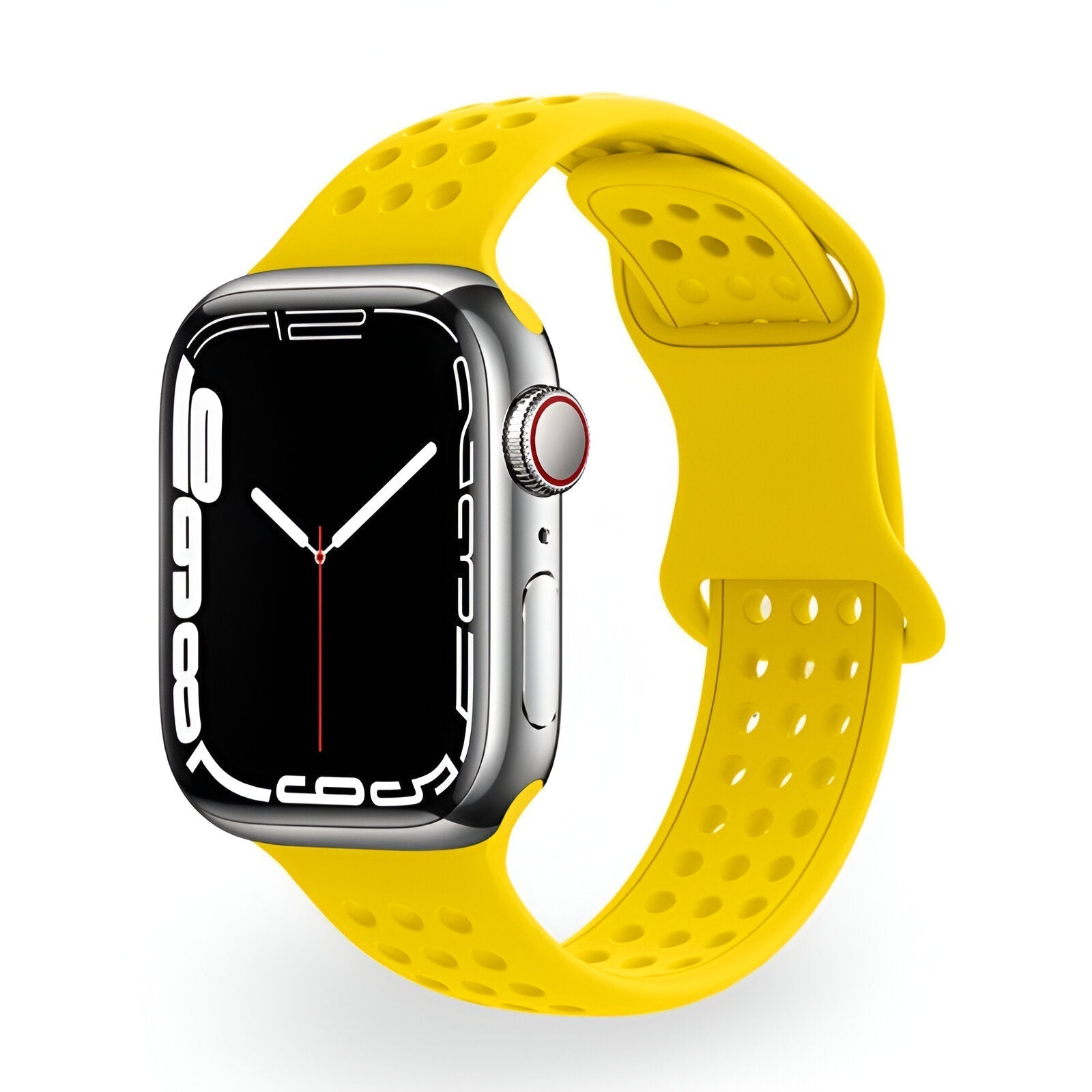 Perforated Silicone Apple Watch Bracelet, Breathable Honeycomb Design, Yara Model