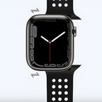 Perforated Silicone Apple Watch Bracelet, Breathable Honeycomb Design, Yara Model