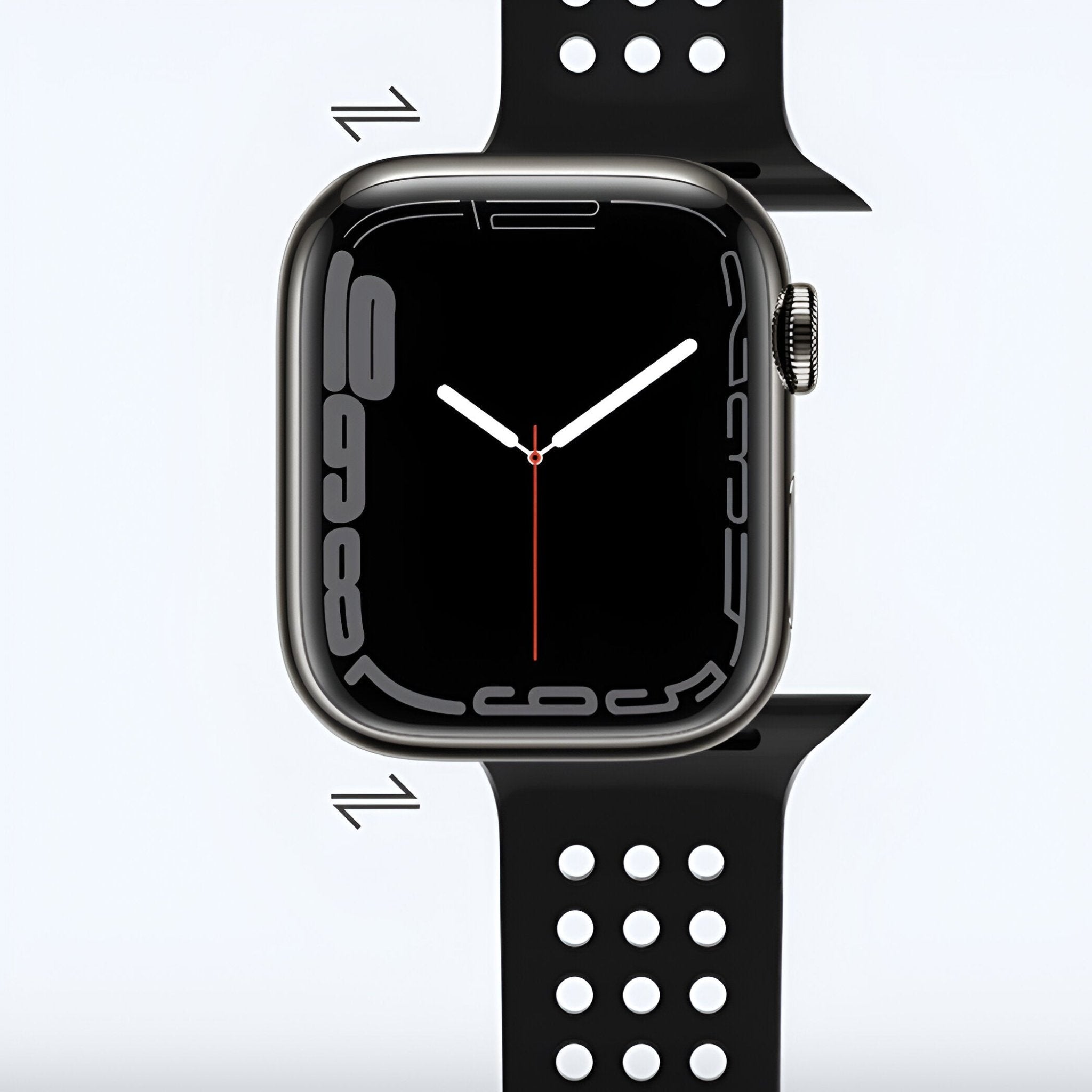 Perforated Silicone Apple Watch Bracelet, Breathable Honeycomb Design, Yara Model