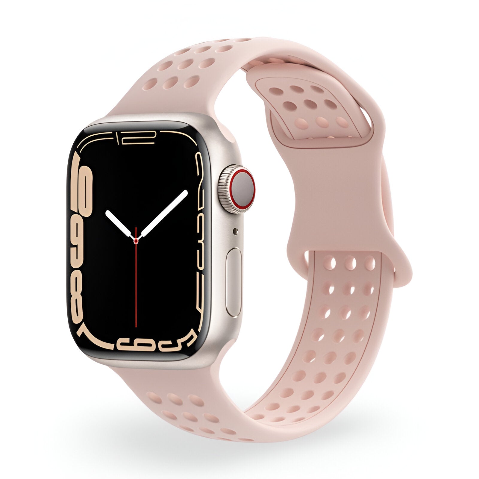 Perforated Silicone Apple Watch Bracelet, Breathable Honeycomb Design, Yara Model