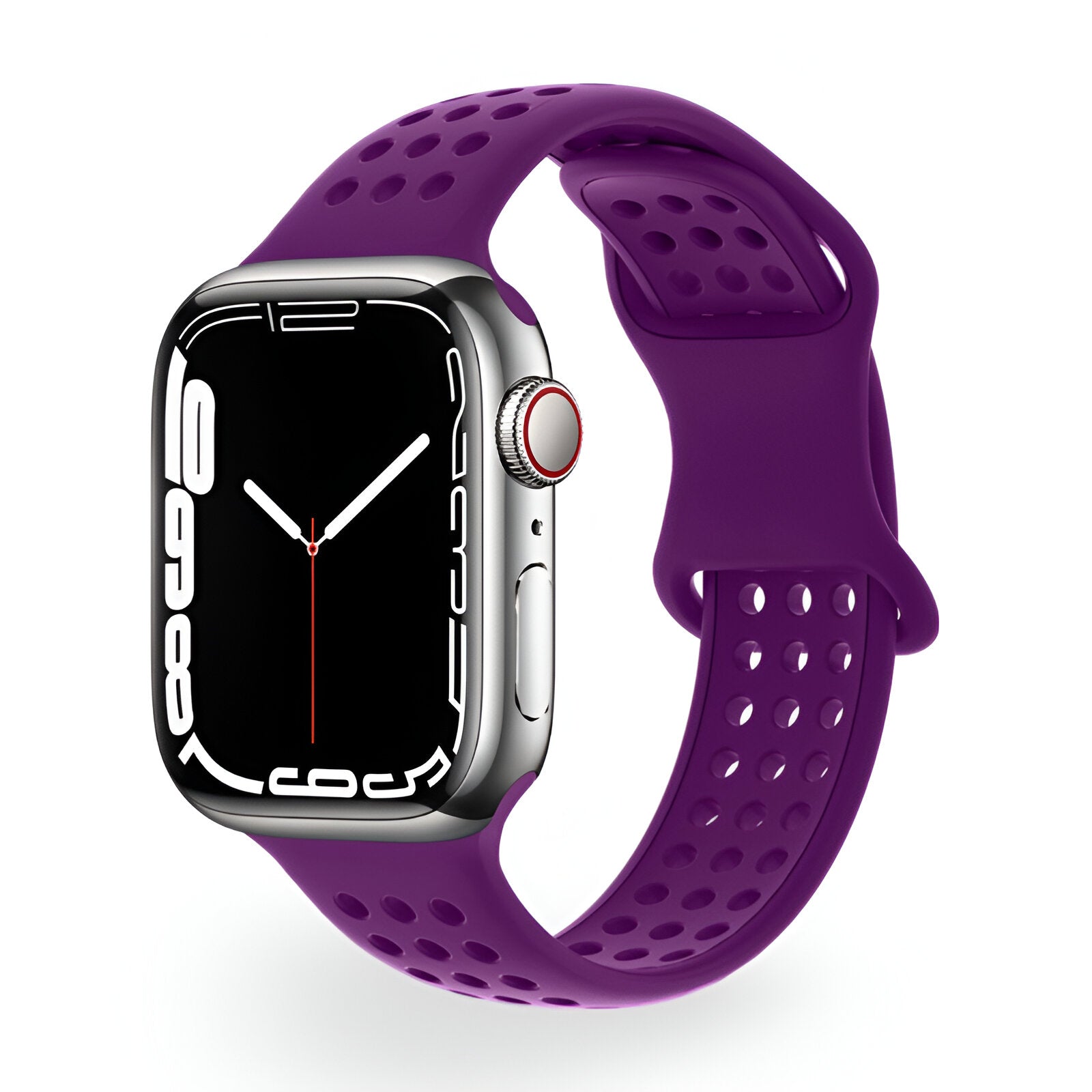 Perforated Silicone Apple Watch Bracelet, Breathable Honeycomb Design, Yara Model