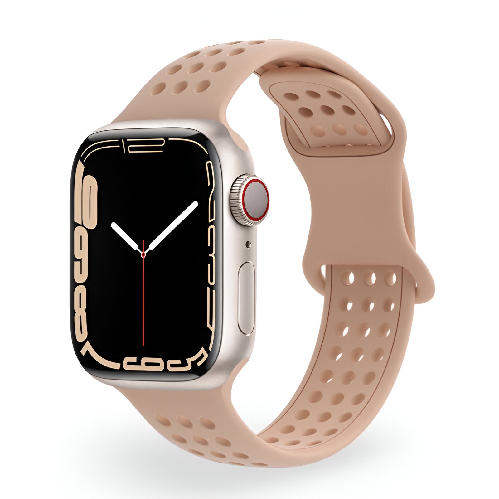 Perforated Silicone Apple Watch Bracelet, Breathable Honeycomb Design, Yara Model