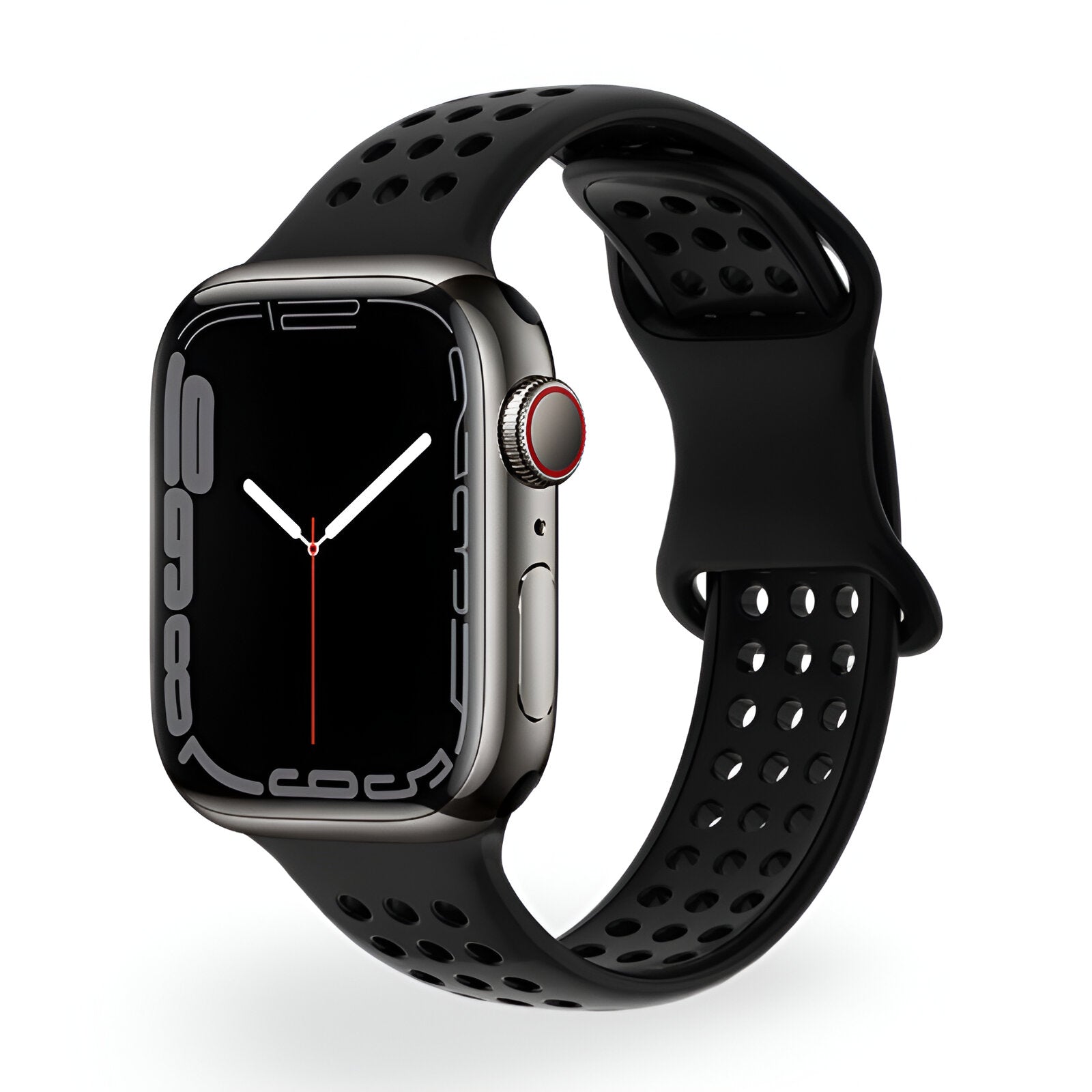 Perforated Silicone Apple Watch Bracelet, Breathable Honeycomb Design, Yara Model