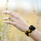 Nyssara Floral Scrunchie-Style Apple Watch Bracelet, Elastic Fabric, for Women