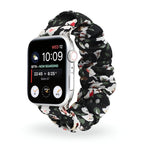 Nyssara Floral Scrunchie-Style Apple Watch Bracelet, Elastic Fabric, for Women