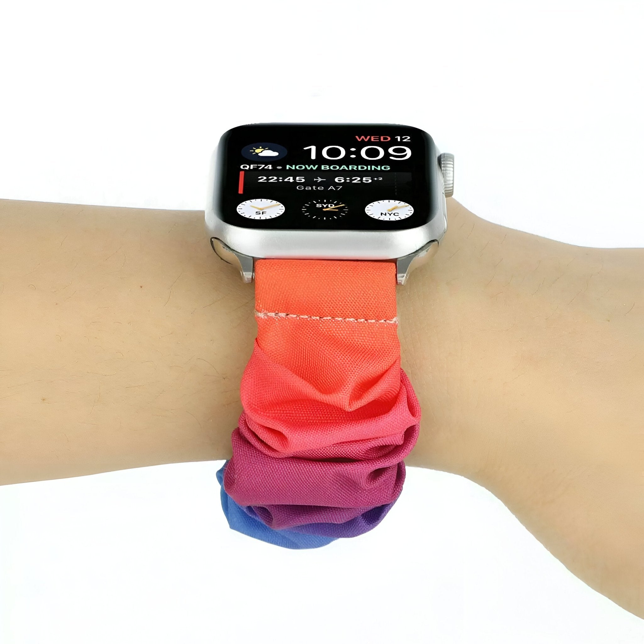 Apple Watch Scrunchie Bracelet, Patterned Elastic Fabric, for Women, Jynara Model