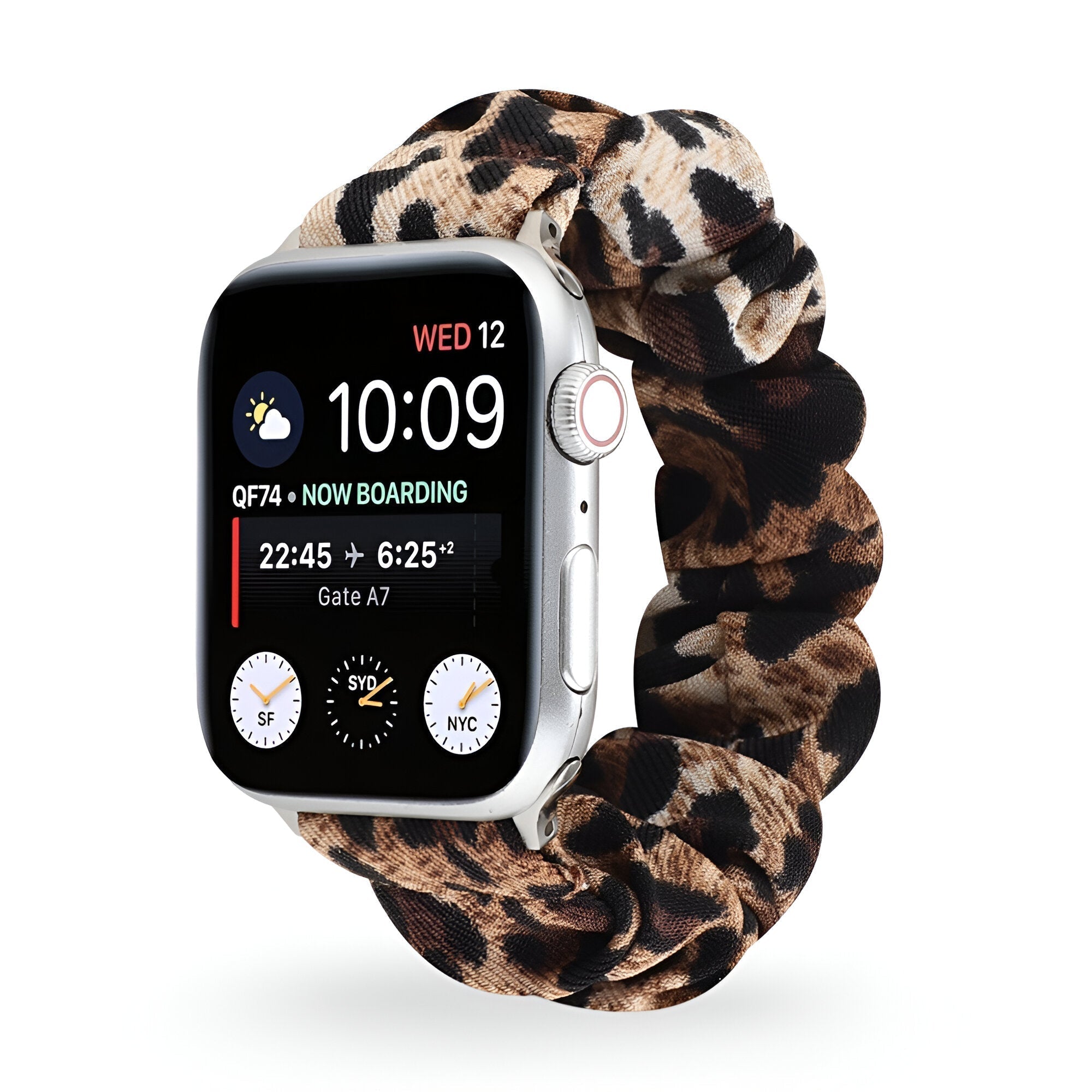 Apple Watch Scrunchie Bracelet, Patterned Elastic Fabric, for Women, Jynara Model
