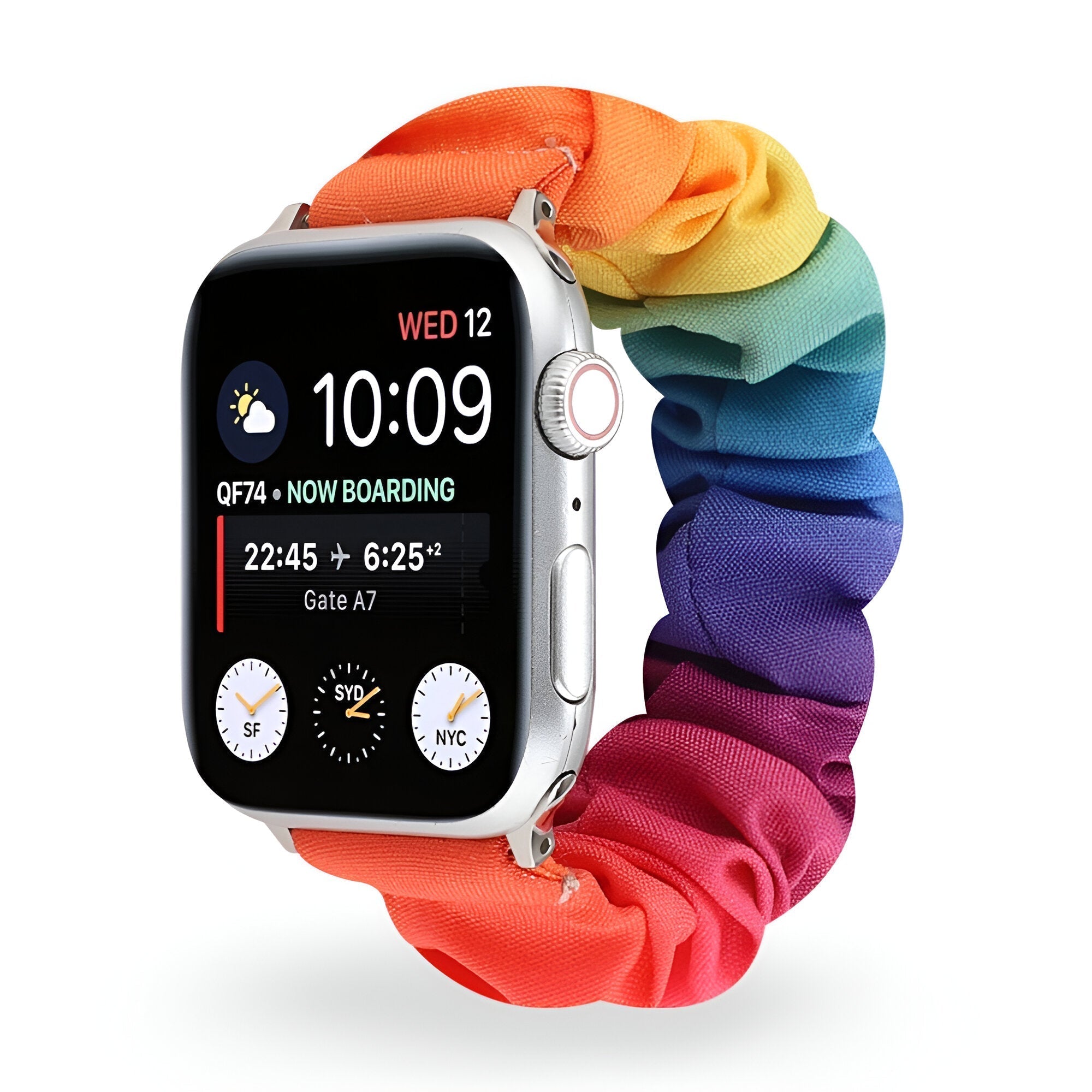 Apple Watch Scrunchie Bracelet, Patterned Elastic Fabric, for Women, Jynara Model