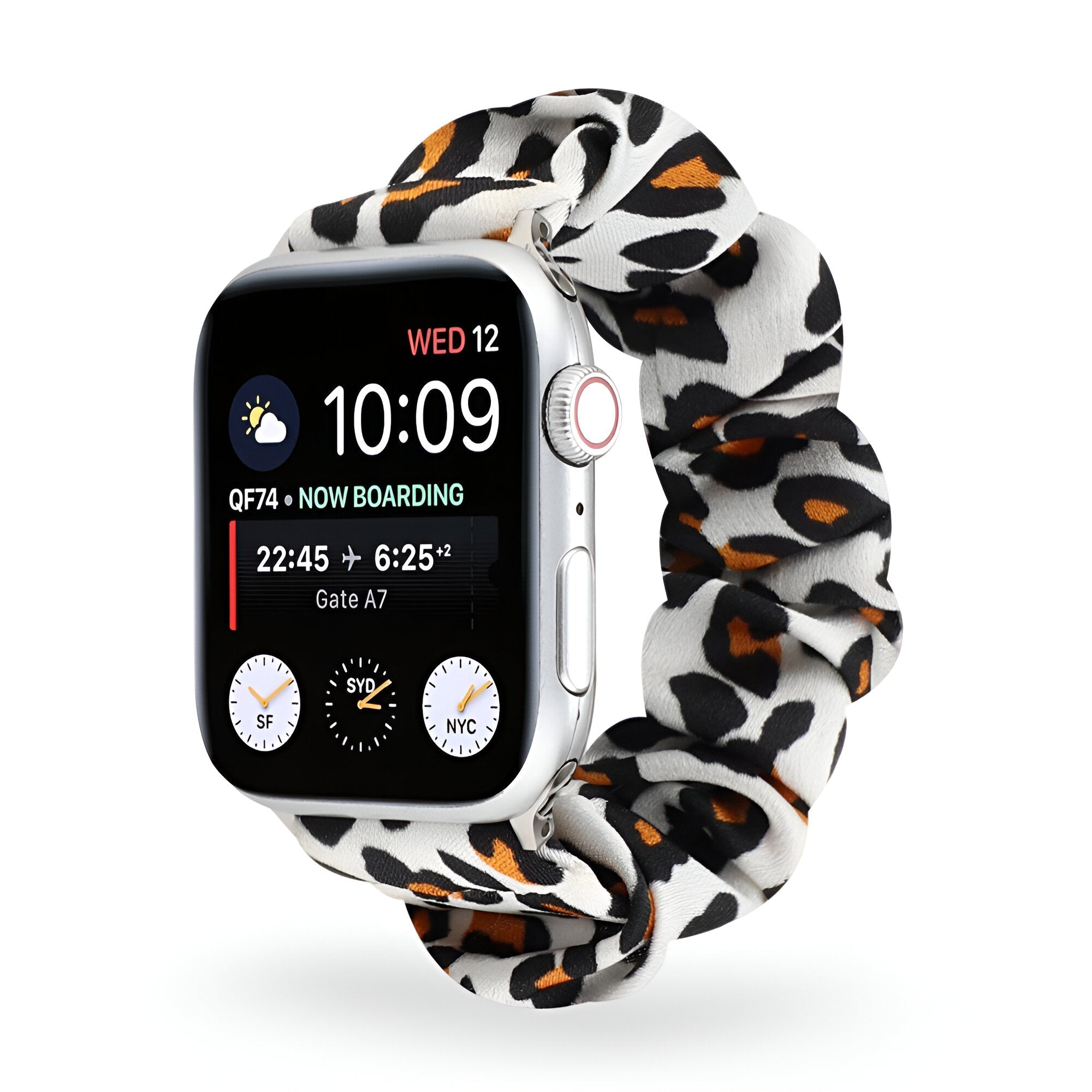 Apple Watch Scrunchie Bracelet, Patterned Elastic Fabric, for Women, Jynara Model