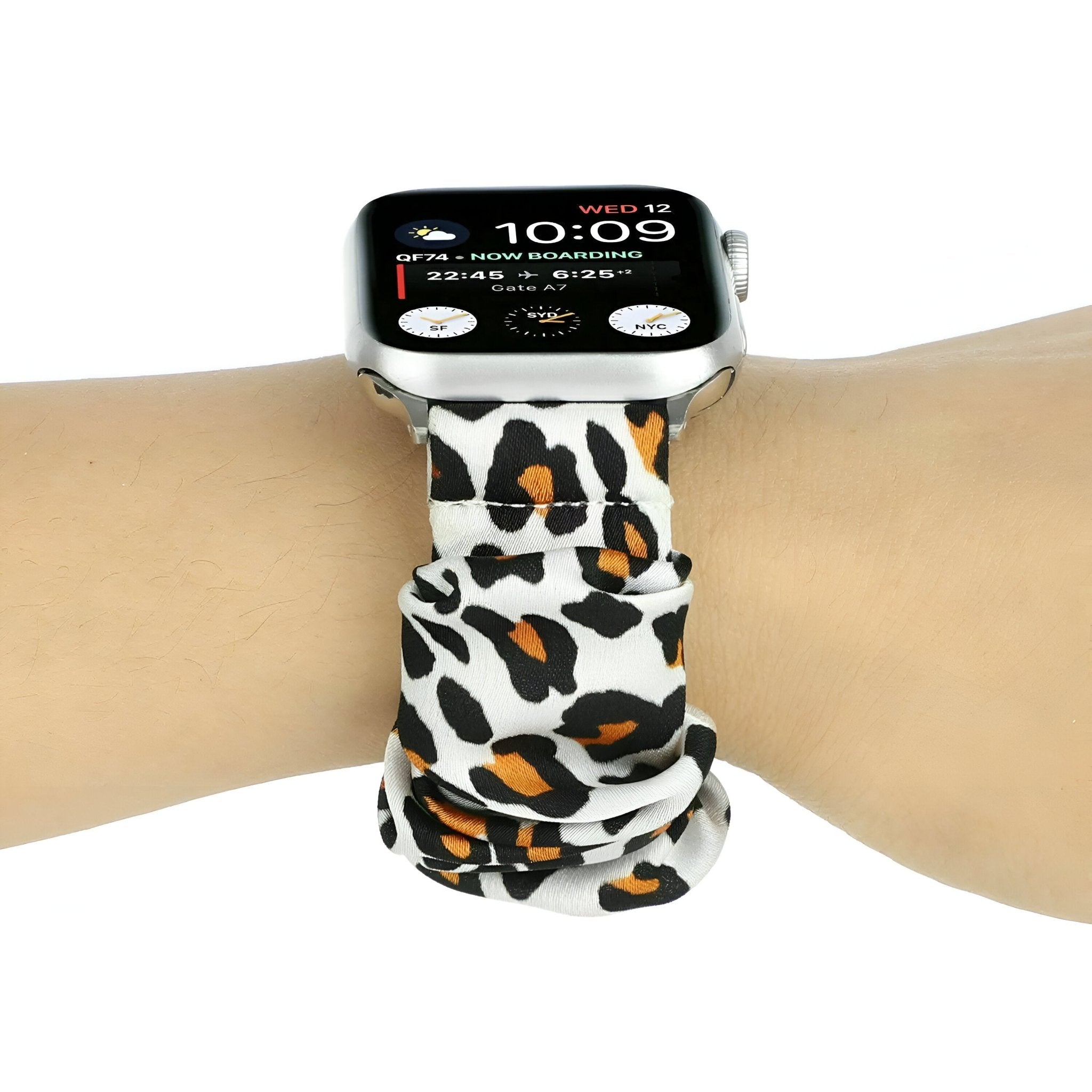 Apple Watch Scrunchie Bracelet, Patterned Elastic Fabric, for Women, Jynara Model